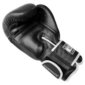 Luva de Kickboxing Joya Thai em Couro Preto-Branco - Imagem 4