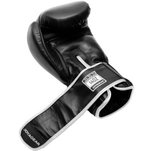 Luva de Kickboxing Joya Thai em Couro Preto-Branco - Imagem 3