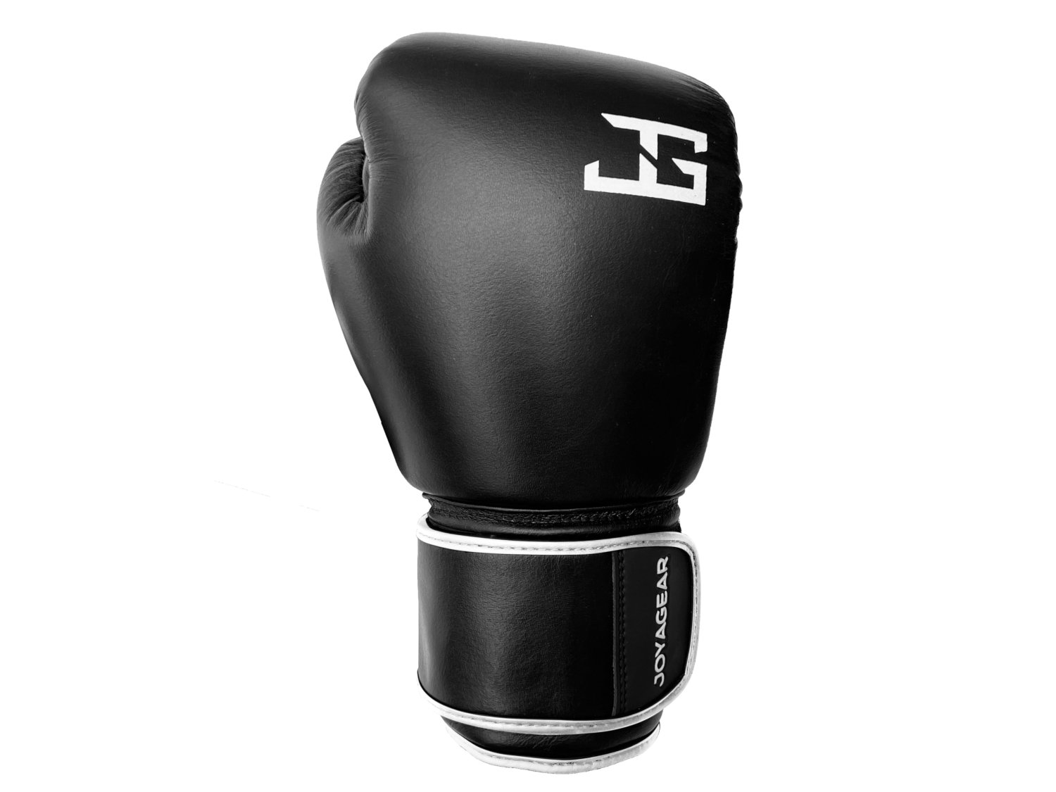 Luva de Kickboxing Joya Thai em Couro Preto-Branco - Imagem 2