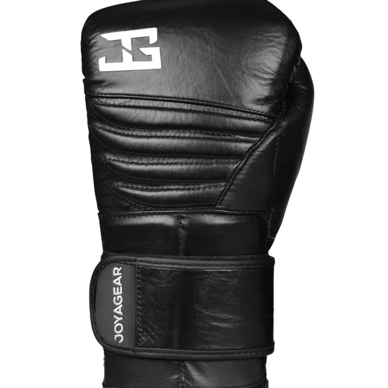 Luva de Kickboxing Joya Falcon em Couro Preto-Branco - Imagem 2