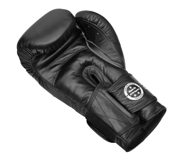 Luva de Kickboxing Joya Falcon em Couro Preto-Branco