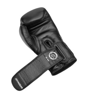 Luva de Kickboxing Joya Falcon em Couro Preto-Branco - Imagem 4