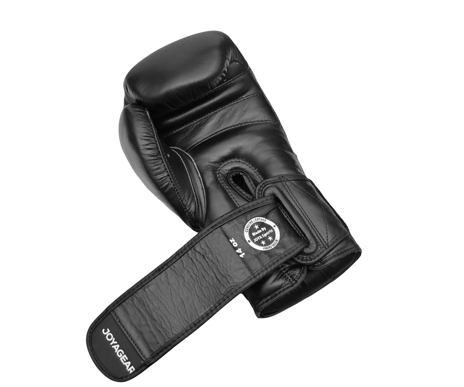 Luva de Kickboxing Joya Falcon em Couro Preto-Branco - Imagem 4