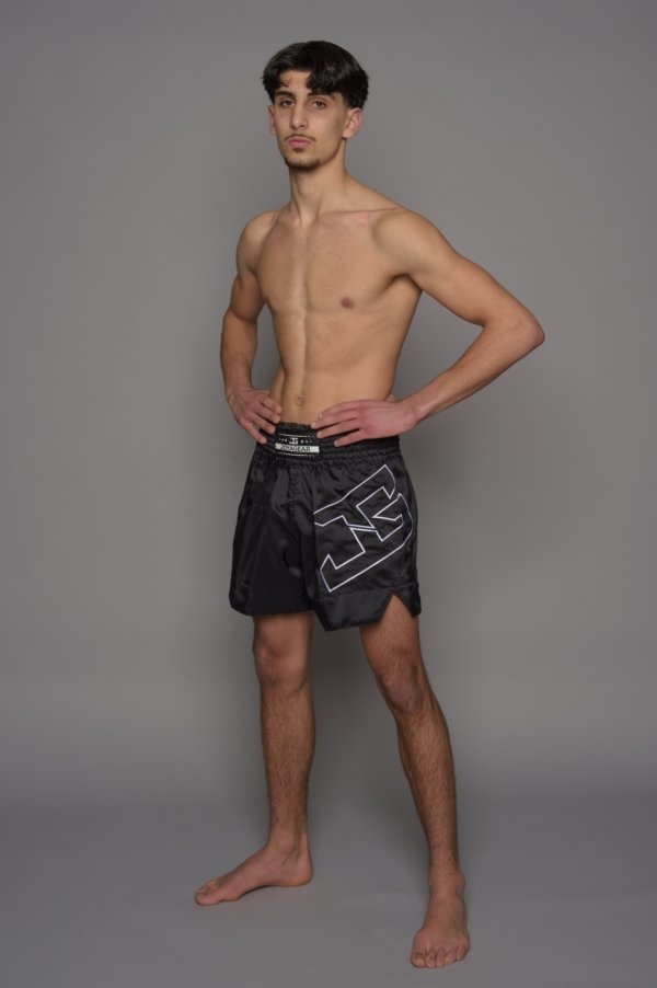 Short de Kickboxing Joyagear Strike Preto-Branco