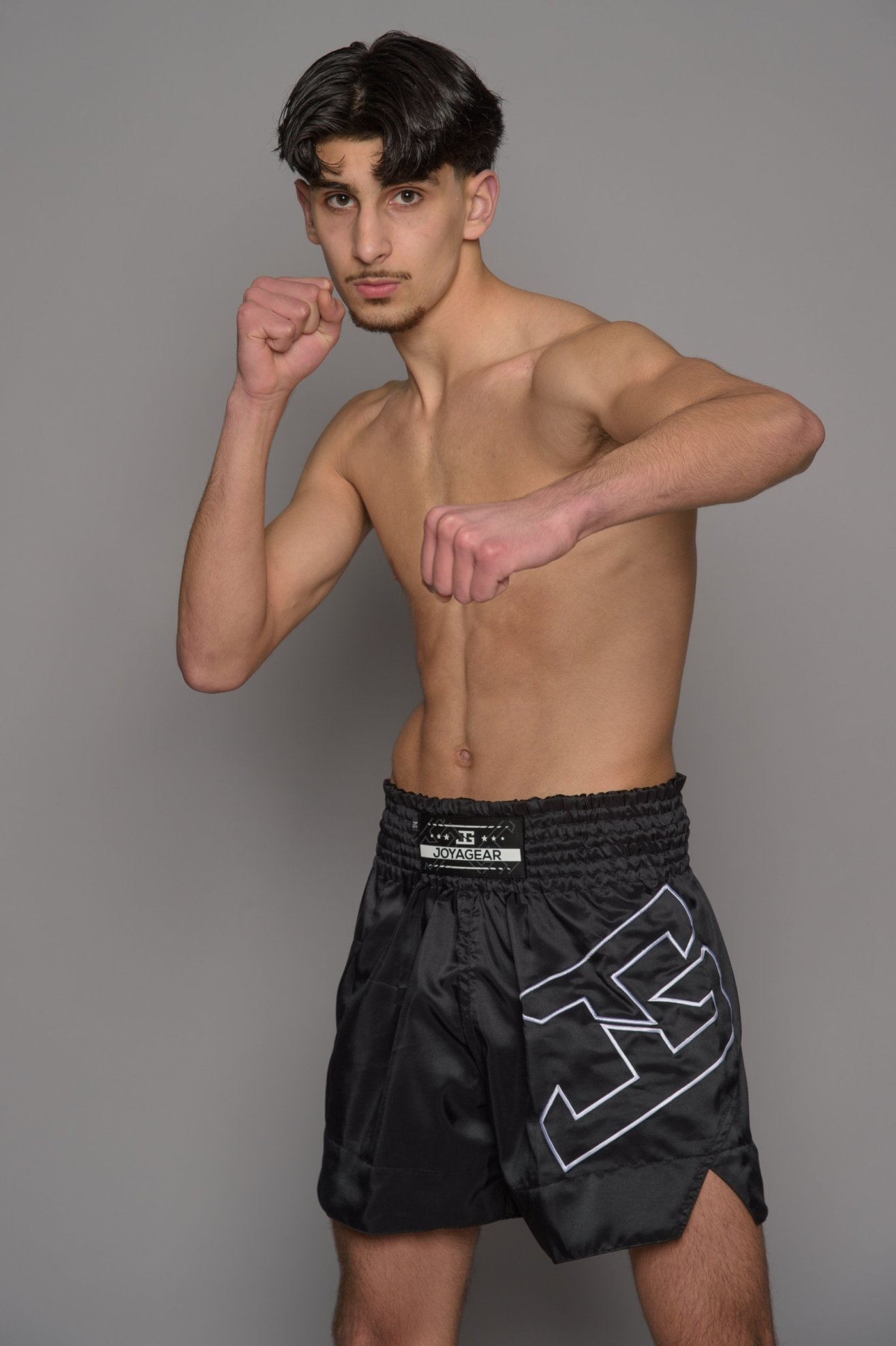 Short de Kickboxing Joyagear Strike Preto-Branco - Imagem 5