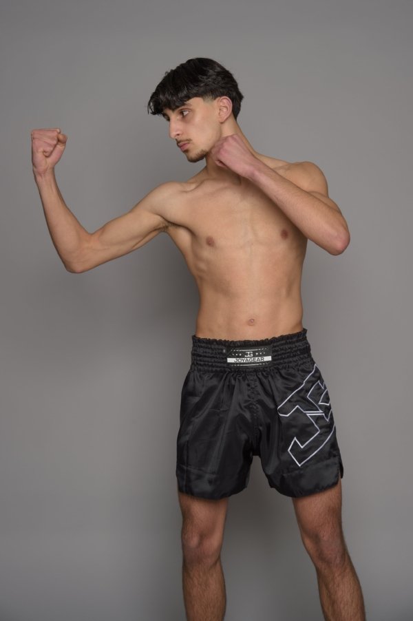 Short de Kickboxing Joyagear Strike Preto-Branco