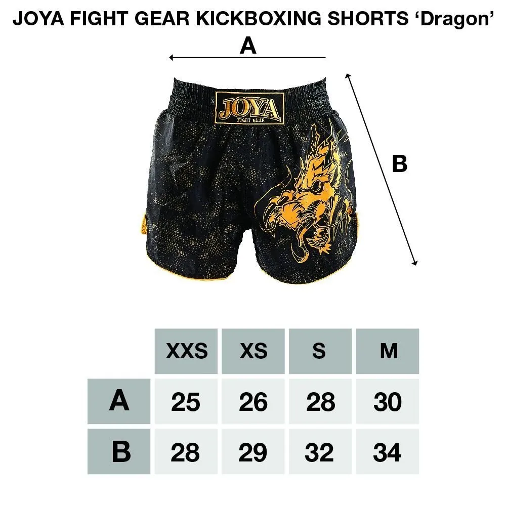 Short de Kickboxing Joya Dragon Dourado