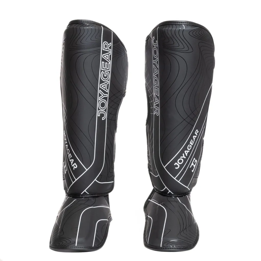 Caneleira Joya Essential de Kickboxing Preto-Branco