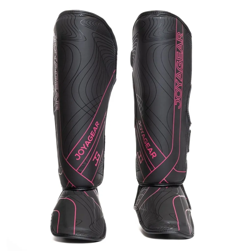 Caneleira Joya Essential de Kickboxing Preto-Rosa