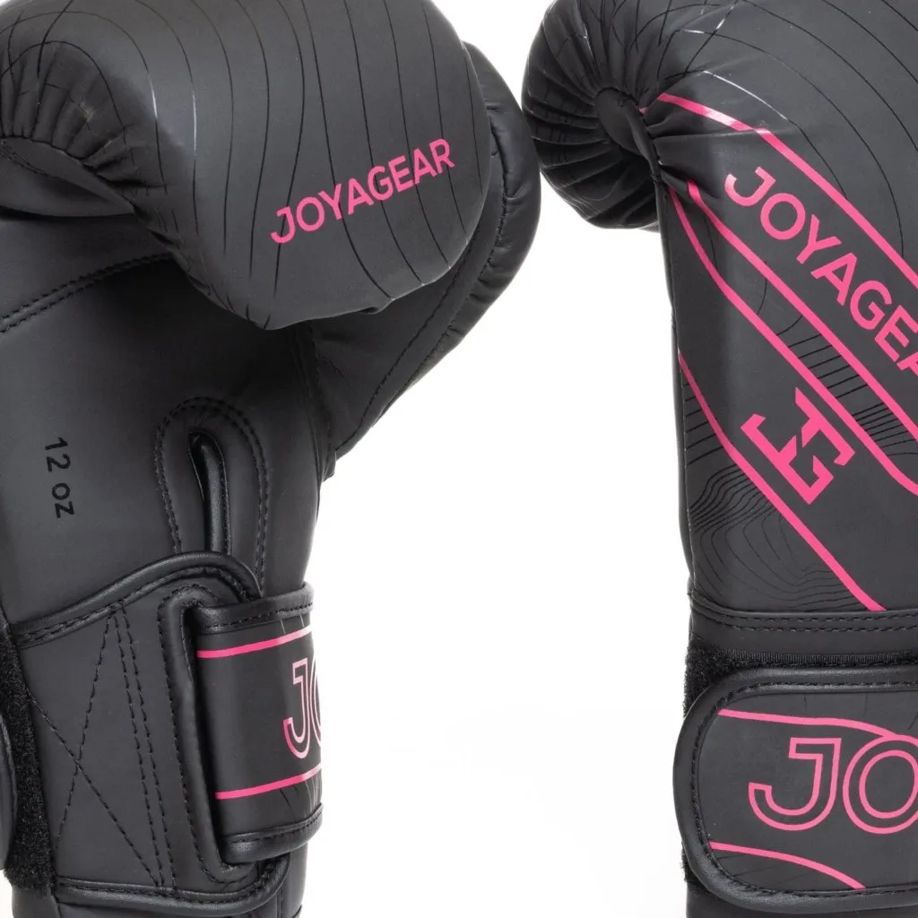 Luva de Kickboxing Joya Essential Preto-Rosa