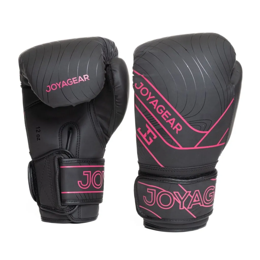 Luva de Kickboxing Joya Essential Preto-Rosa