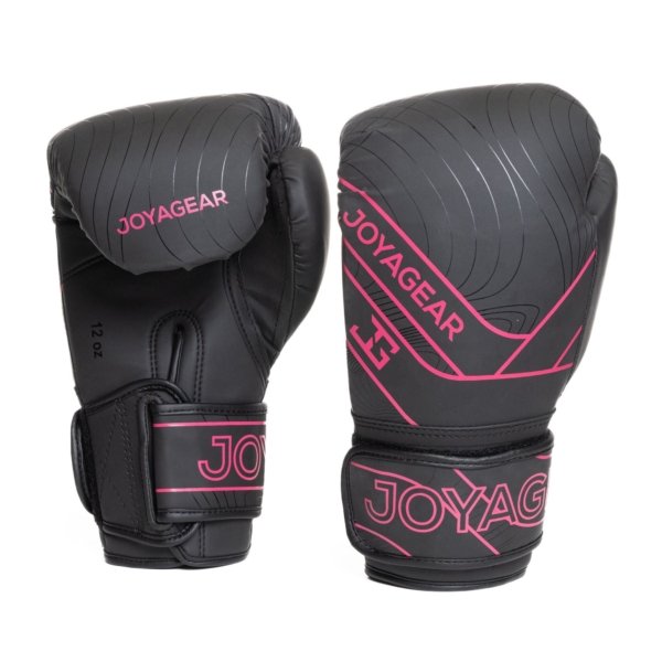 Luva de Kickboxing Joya Essential Preto-Rosa