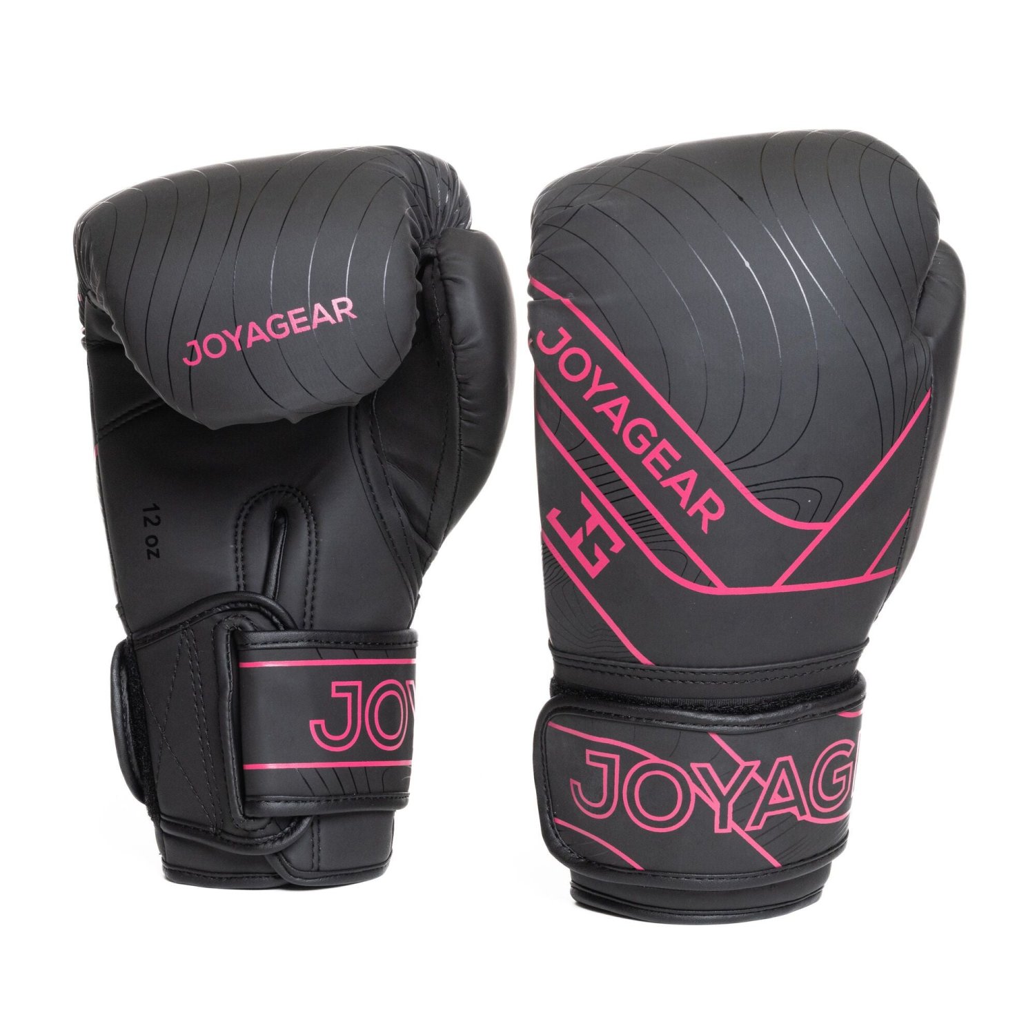 Luva de Kickboxing Joya Essential Preto-Rosa - Imagem 1