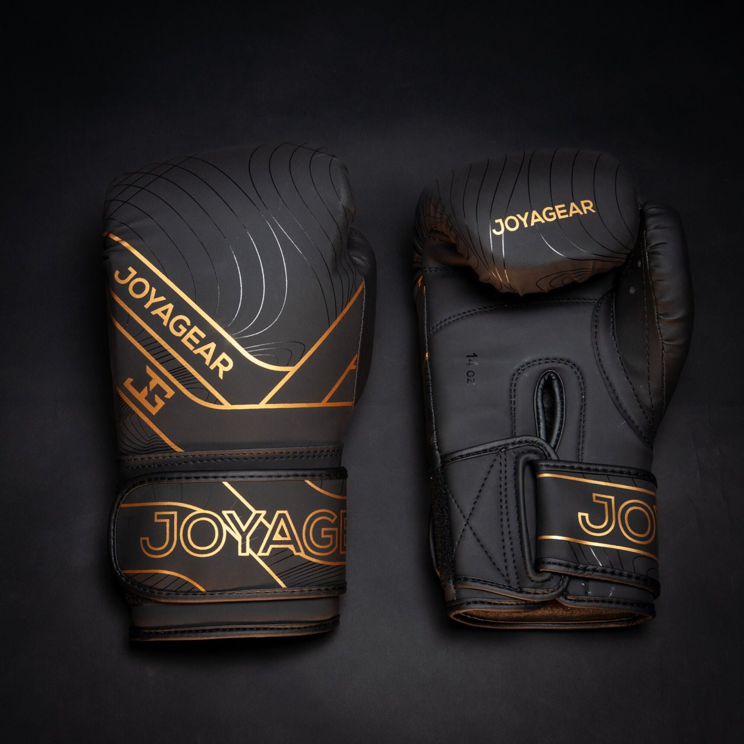 Luva de Kickboxing Joya Essential Preto-Dourado - Imagem 3