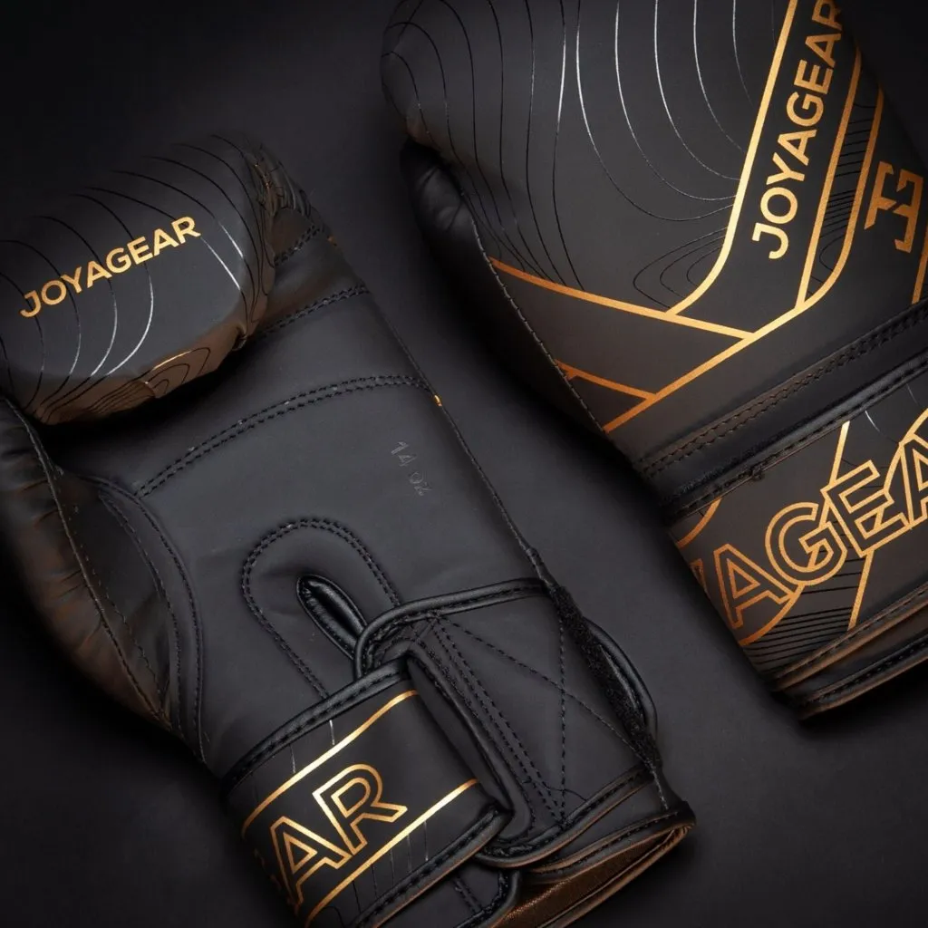 Luva de Kickboxing Joya Essential Preto-Dourado