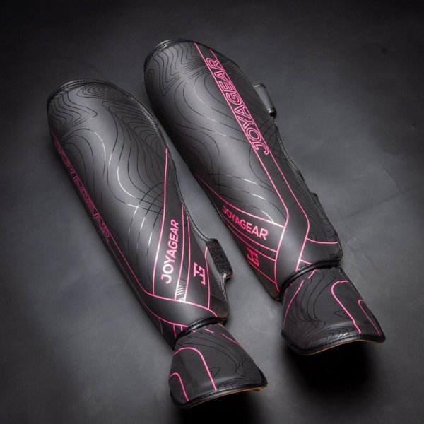 Caneleira Joya Essential de Kickboxing Preto-Rosa