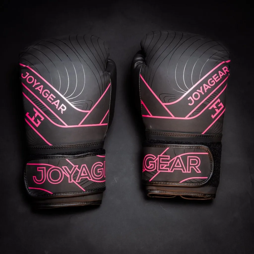 Luva de Kickboxing Joya Essential Preto-Rosa