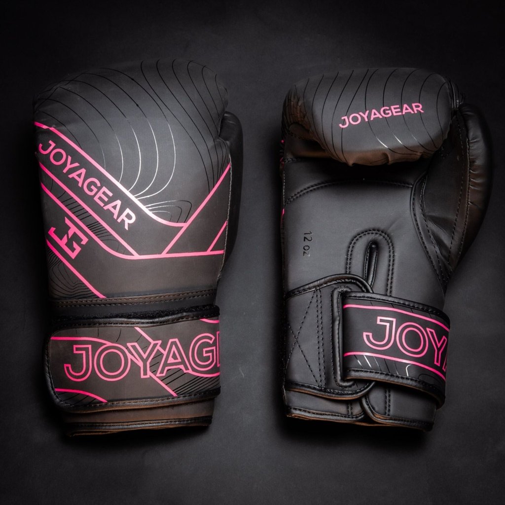 Luva de Kickboxing Joya Essential Preto-Rosa - Imagem 4