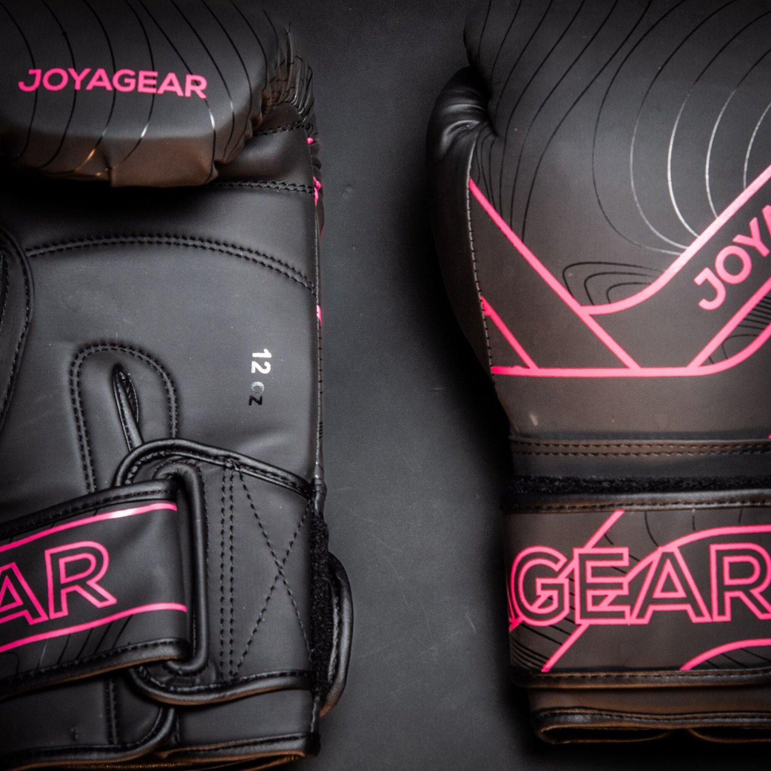 Luva de Kickboxing Joya Essential Preto-Rosa - Imagem 3
