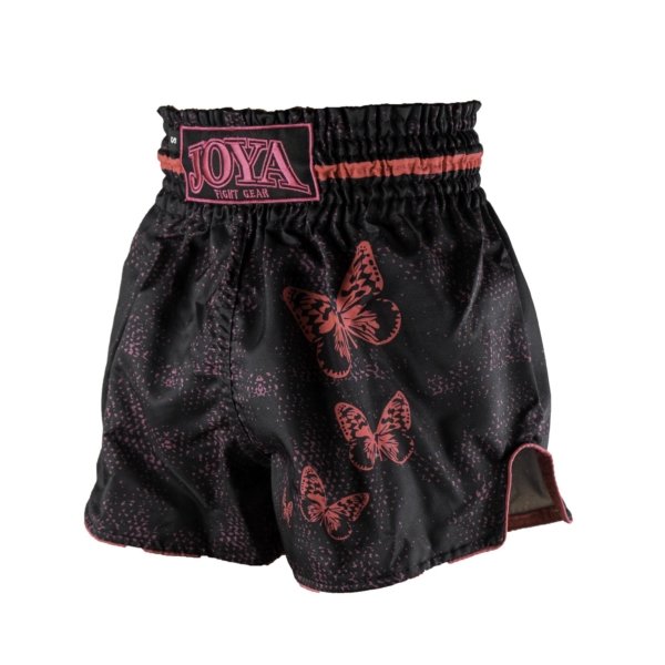 Short de Kickboxing Joya Butterfly Infantil Preto-Rosa