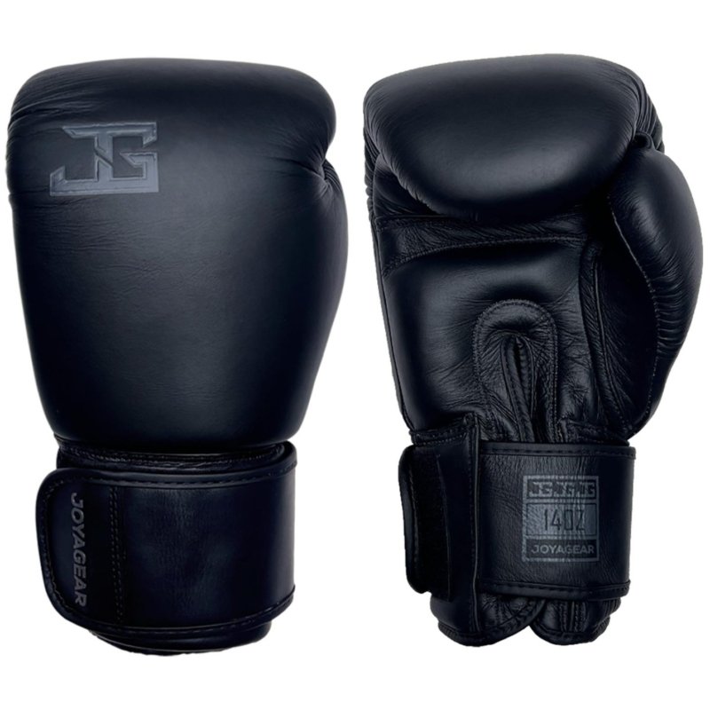 Luva de Kickboxing Joya Thai em Couro Preto - Imagem 1