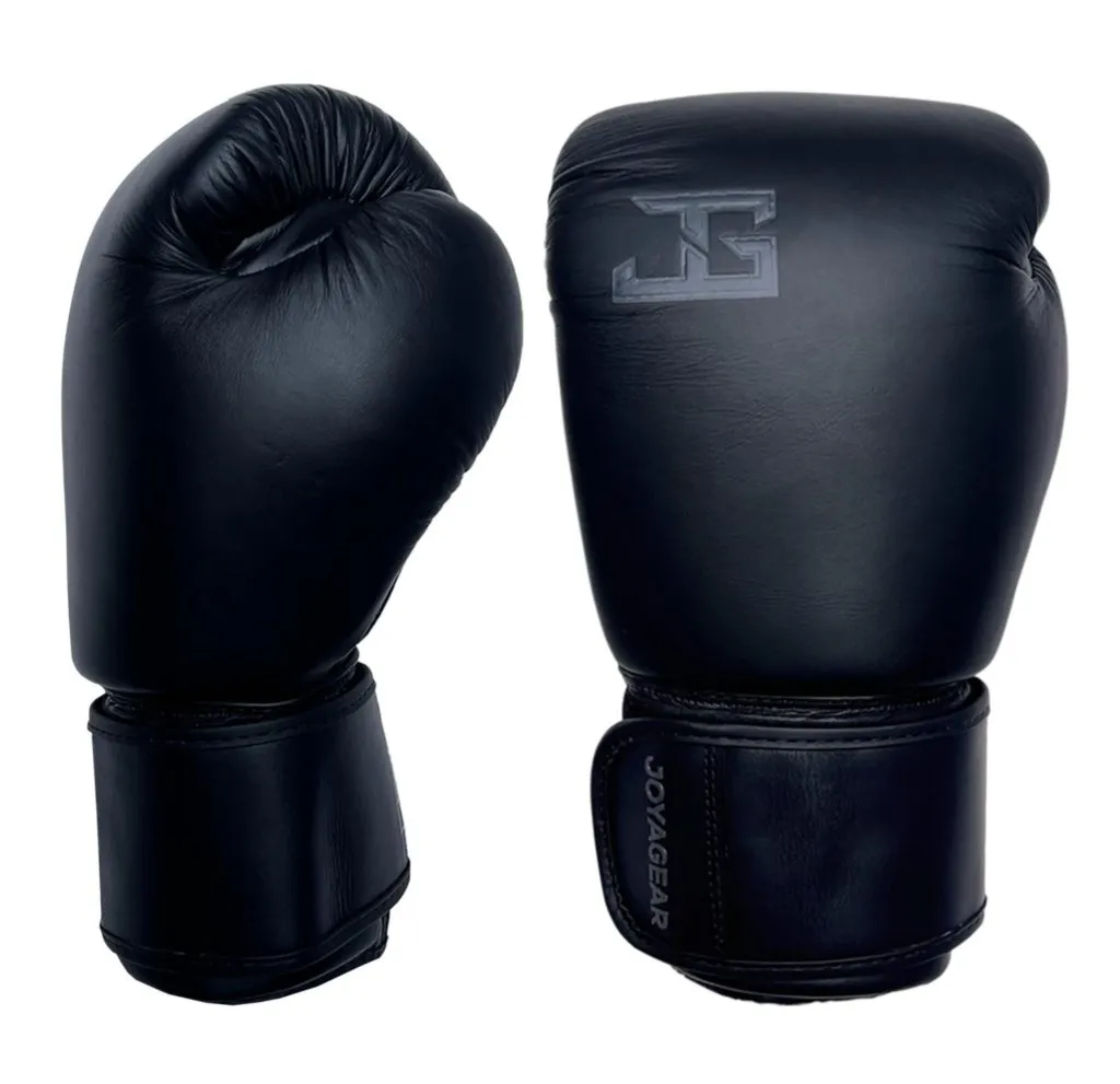 Luva de Kickboxing Joya Thai em Couro Preto