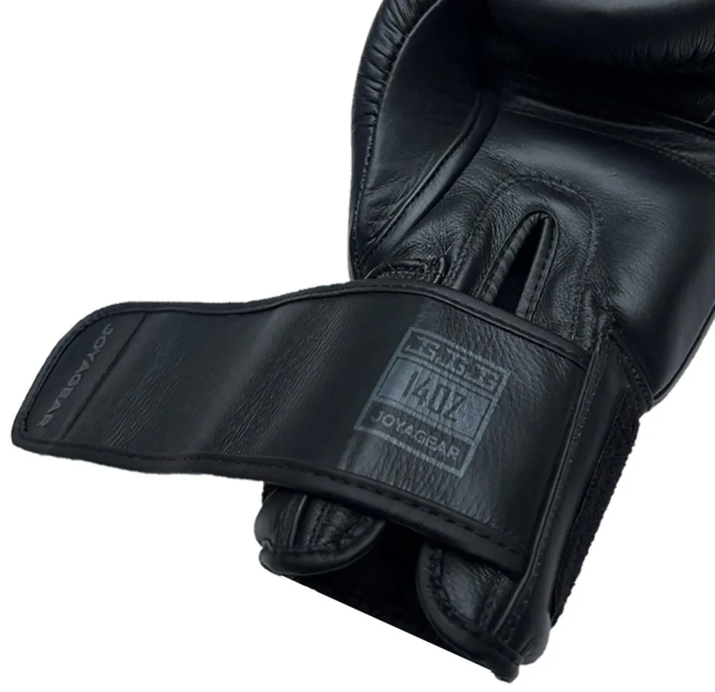 Luva de Kickboxing Joya Thai em Couro Preto