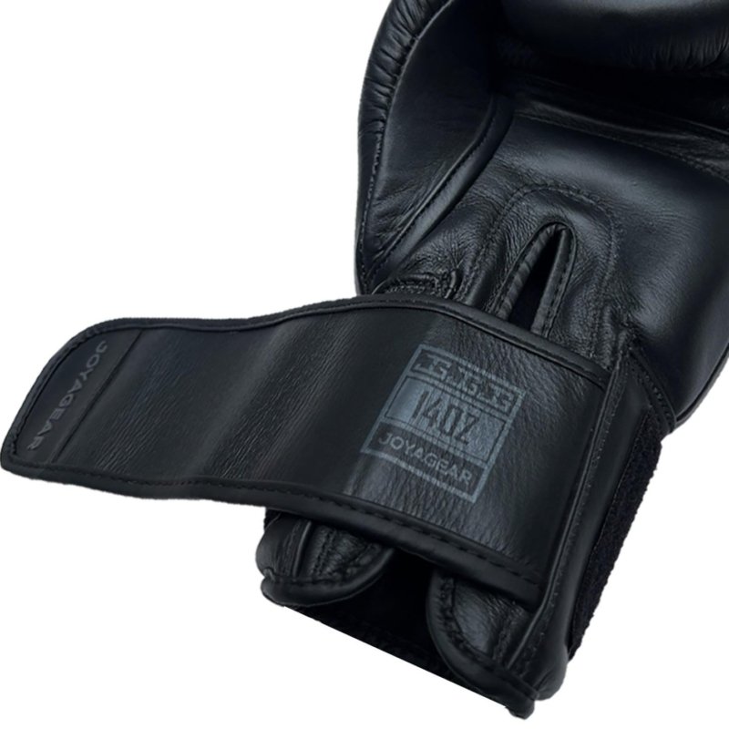 Luva de Kickboxing Joya Thai em Couro Preto - Imagem 5