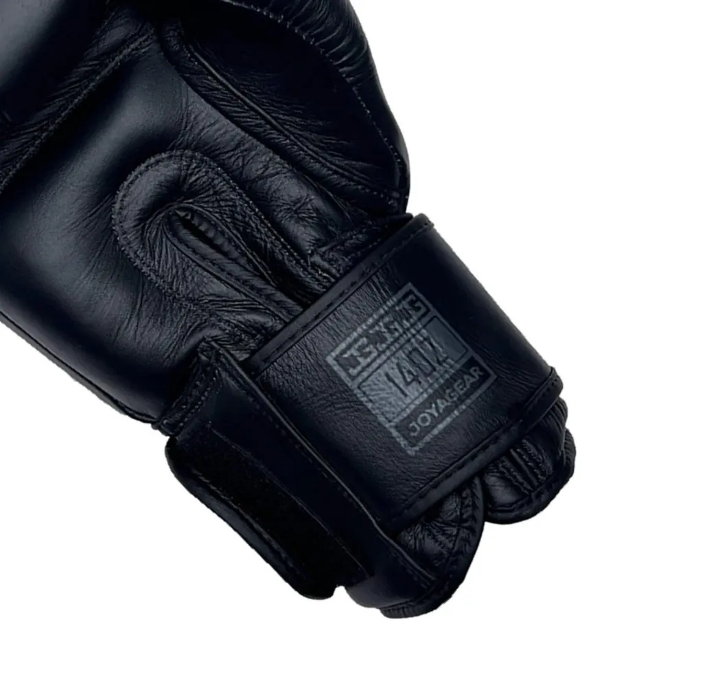 Luva de Kickboxing Joya Thai em Couro Preto