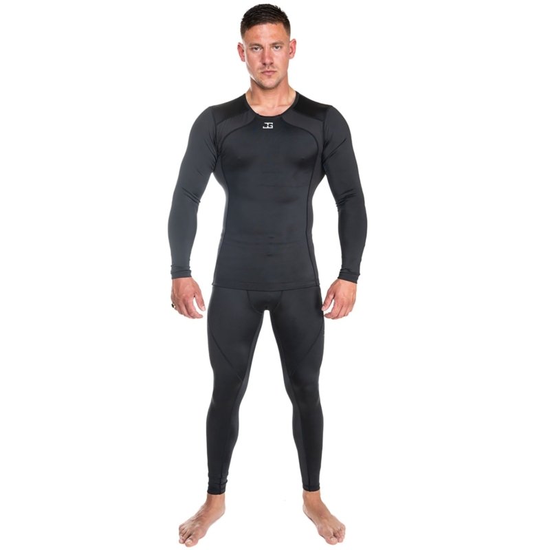 Rashguard Joya Manga Longa Preto-Branco - Imagem 1