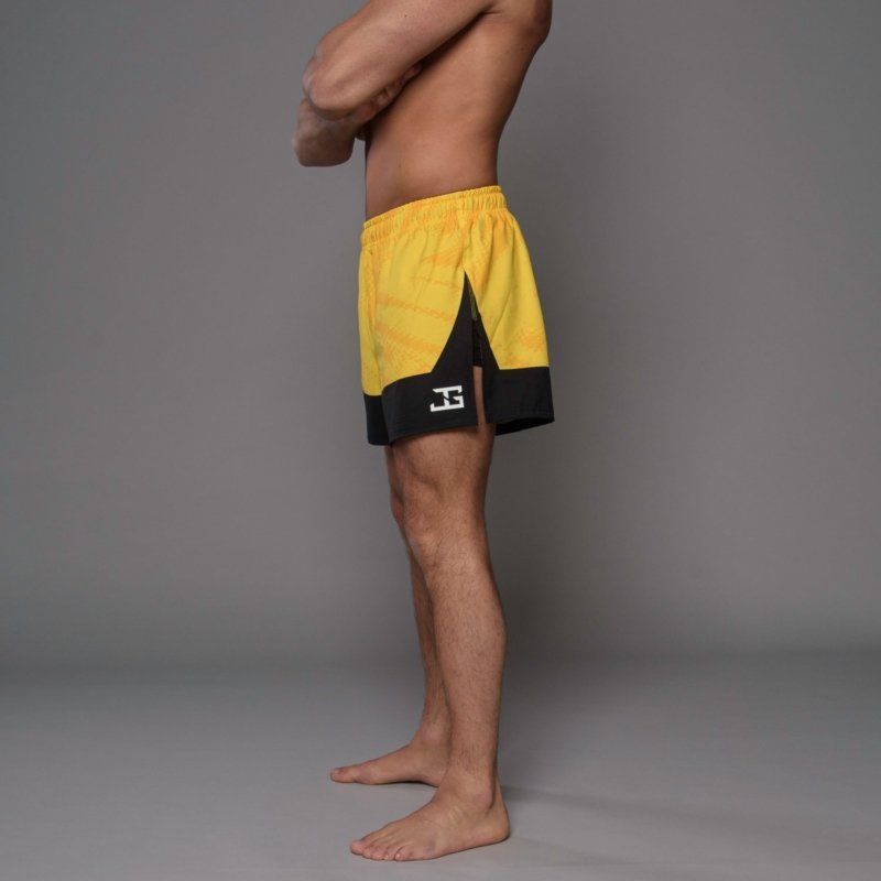 Short de MMA Joyagear Elite Amarelo - Imagem 4
