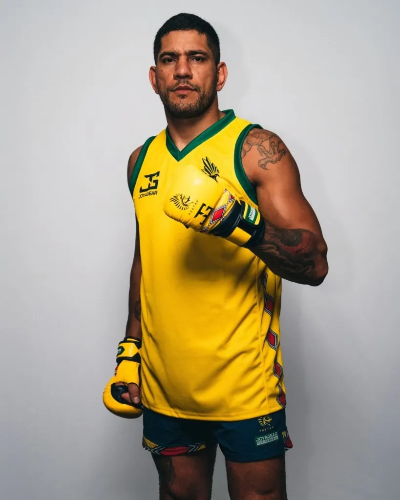 Luva de MMA Joyagear Poatan Tribal Amarelo-Tribal