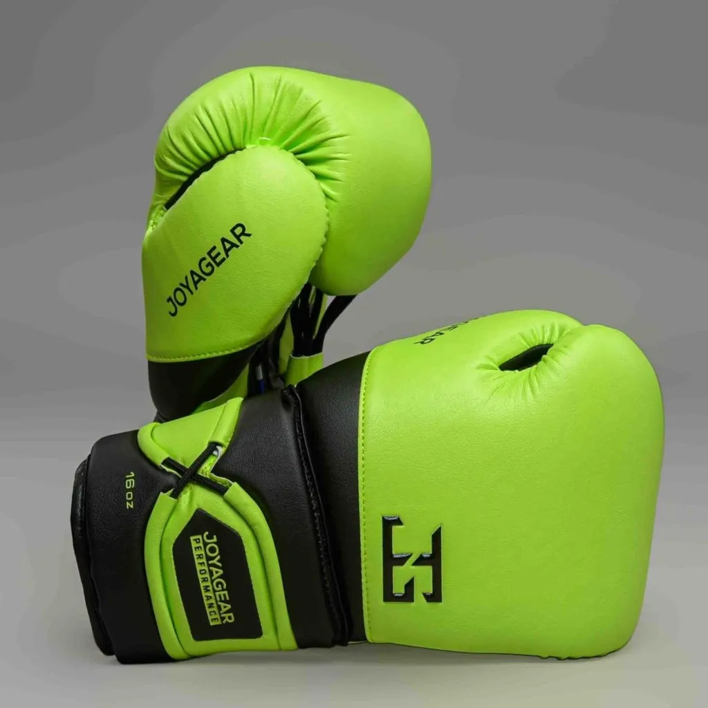 Luva de Boxe Joyagear Performance V2 com Cadarço Verde-Limão