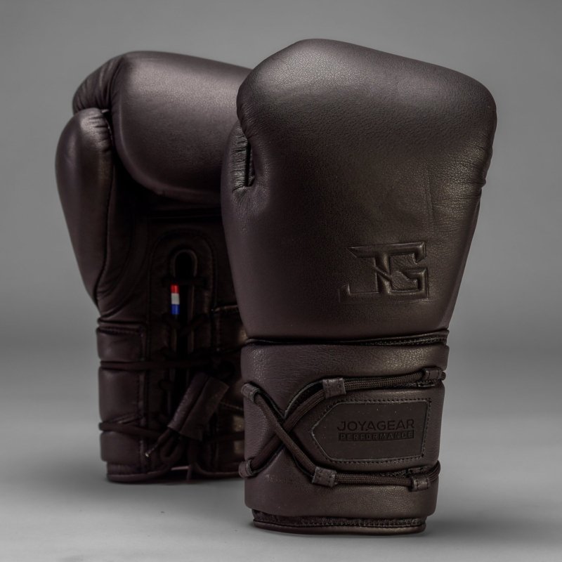 Luva de Boxe Joyagear Elite em Couro com Cadarço Preto - Imagem 2