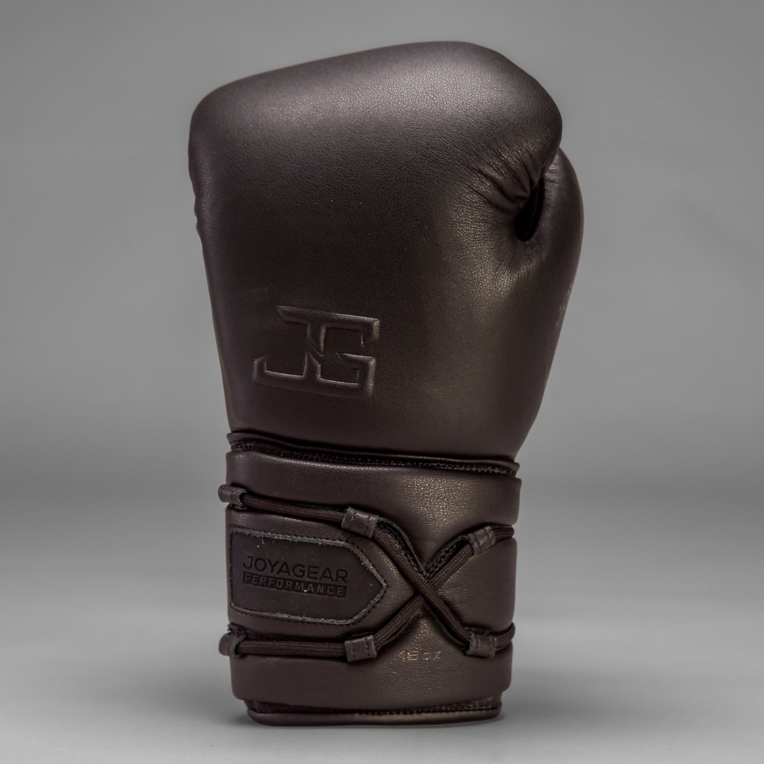 Luva de Boxe Joyagear Elite em Couro com Cadarço Preto - Imagem 3