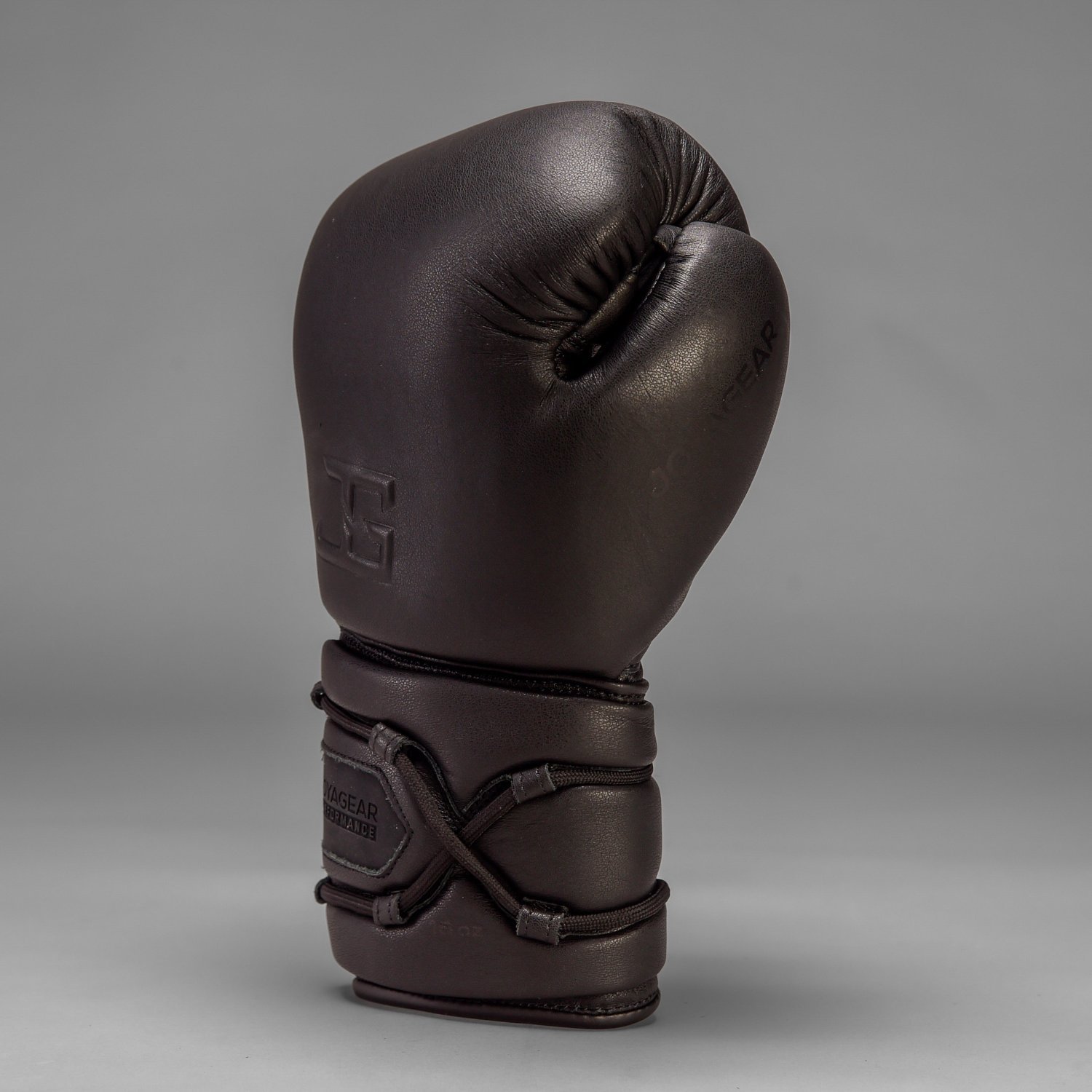 Luva de Boxe Joyagear Elite em Couro com Cadarço Preto - Imagem 4