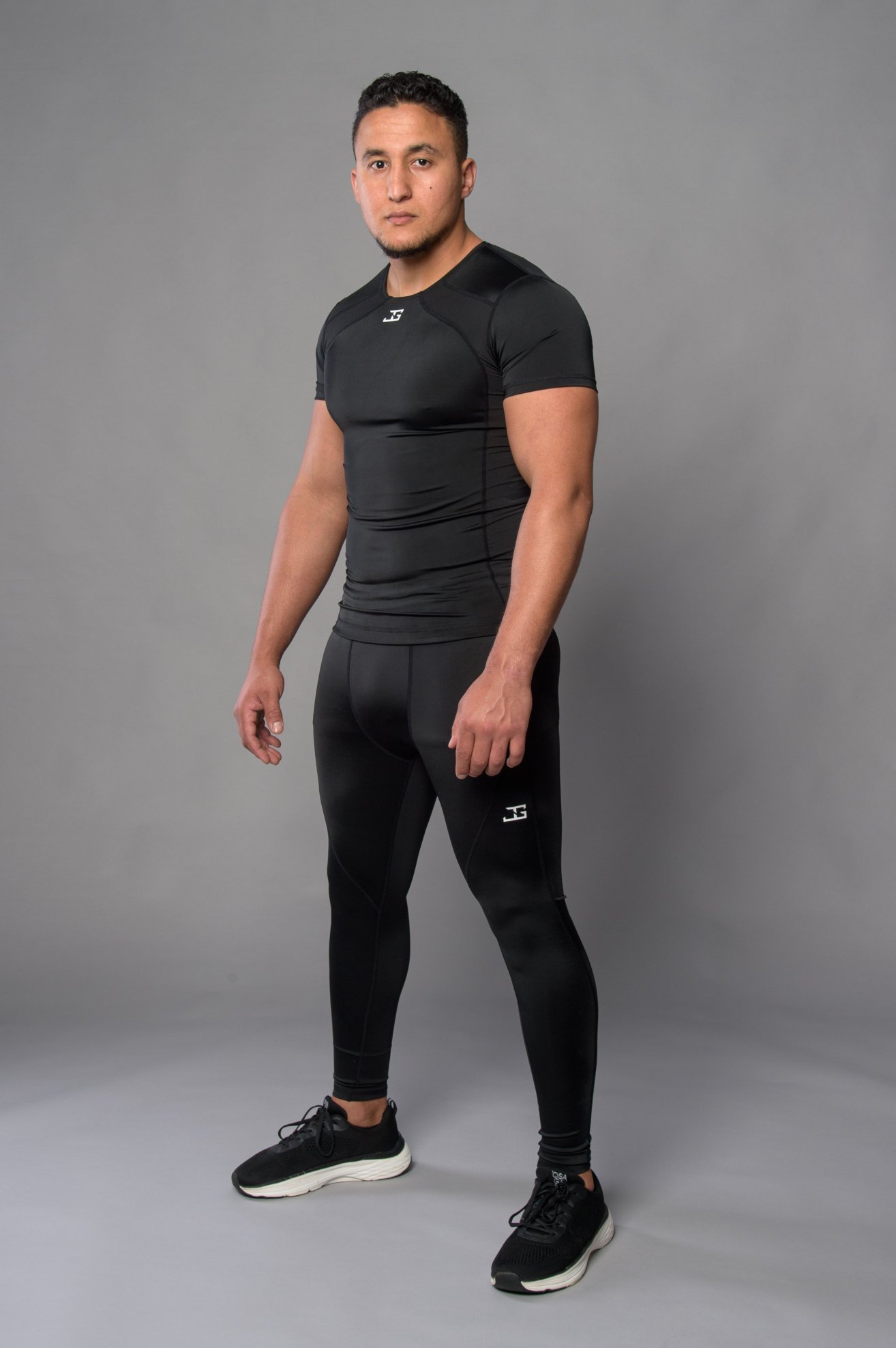 Rashguard Joya Manga Curta Preto-Branco - Imagem 1