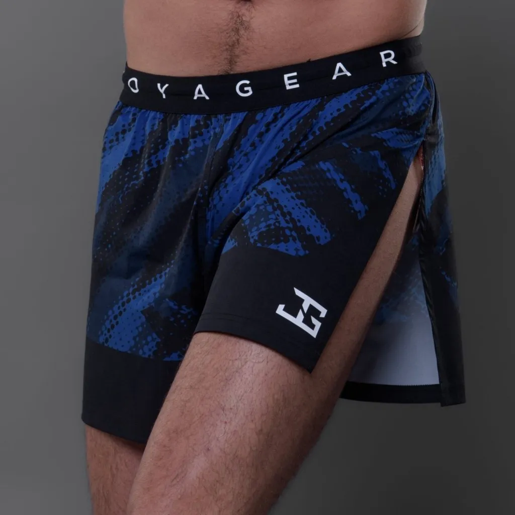 Short de MMA Joyagear Elite Fenda Alta Azul