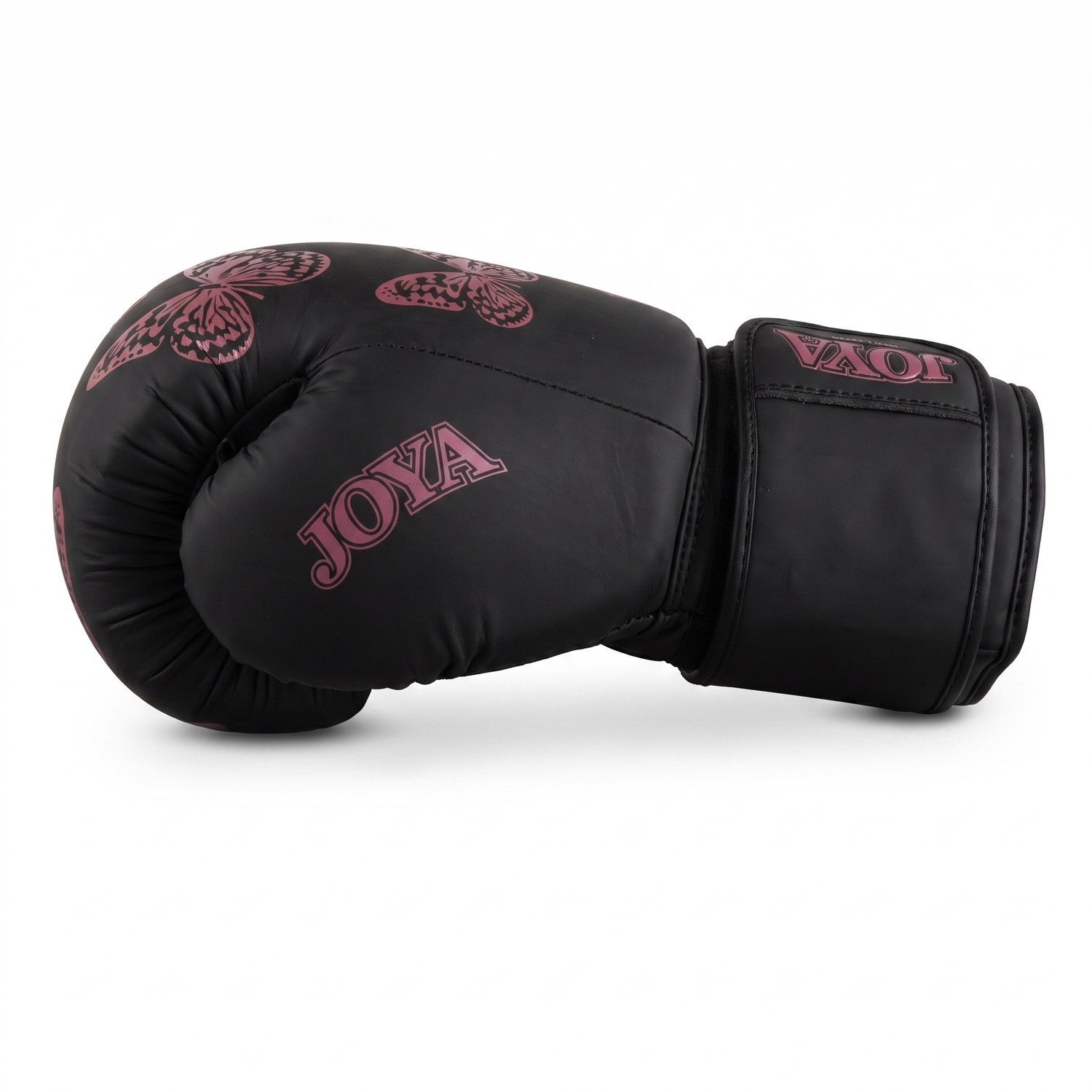 Luva de Kickboxing Joya Butterfly Metal Infantil Preto-Rosa