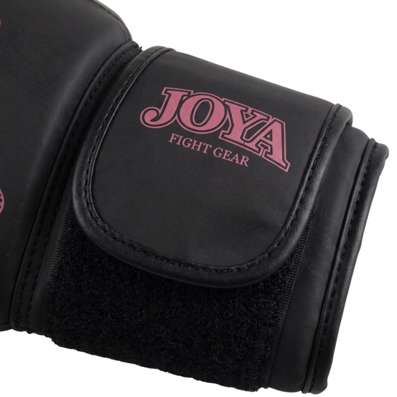 Luva de Kickboxing Joya Butterfly Metal Infantil Preto-Rosa