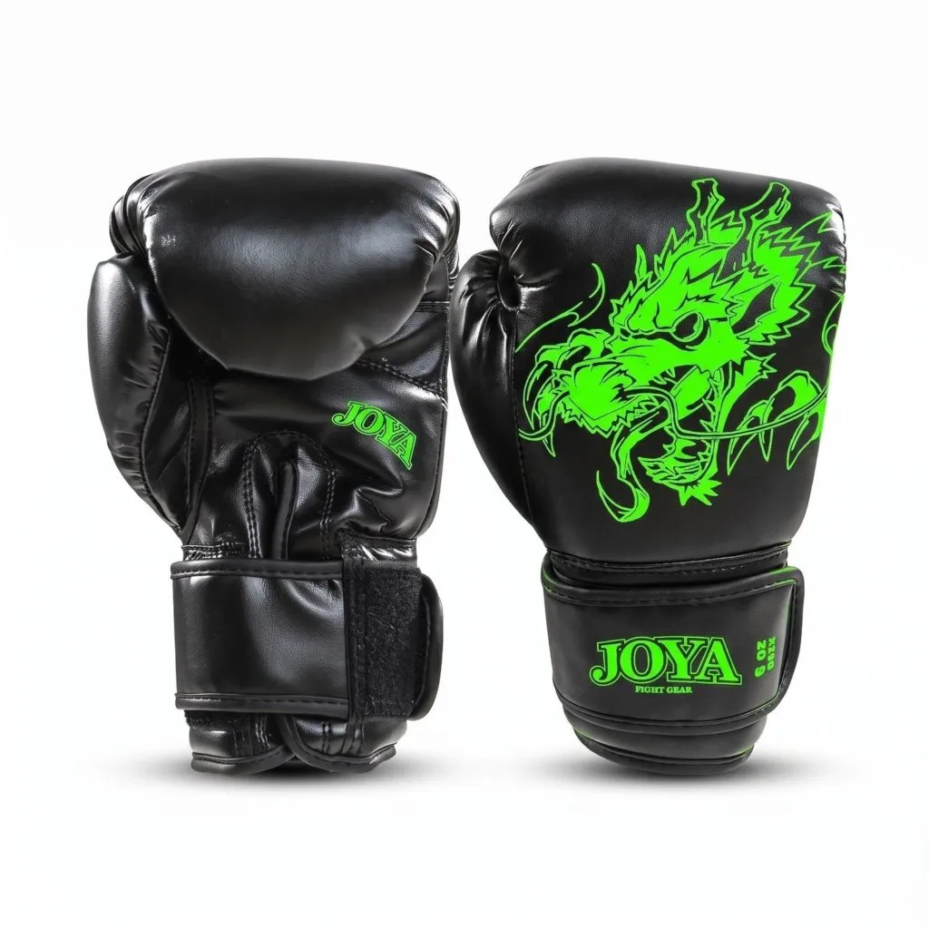 Luva de Kickboxing Joya Dragon Infantil Verde-Neon