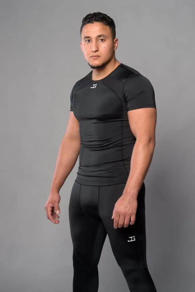 Rashguard Joya Manga Curta Preto-Branco