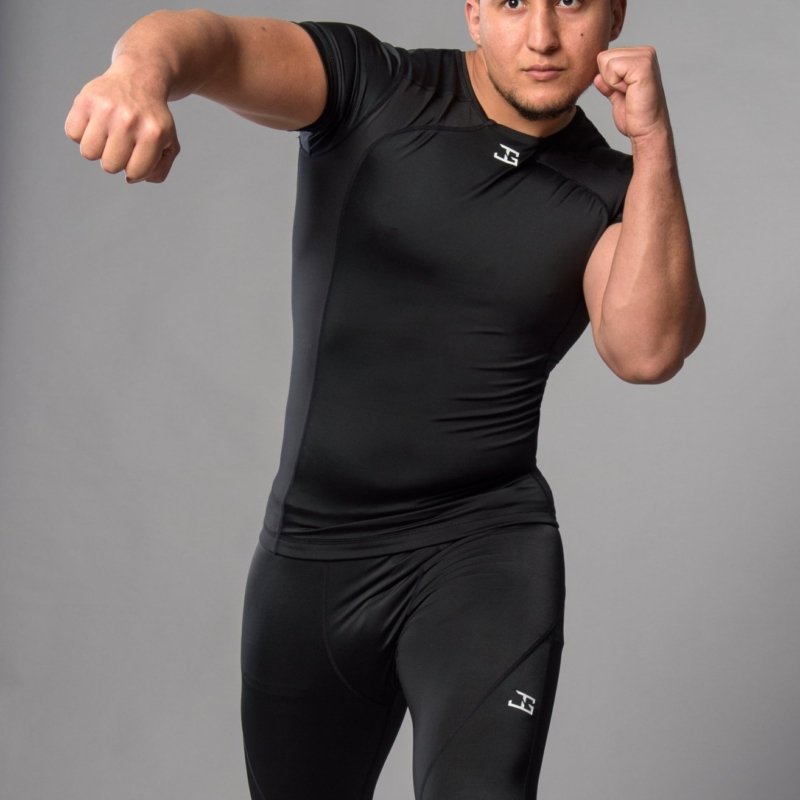 Rashguard Joya Manga Curta Preto-Branco - Imagem 4