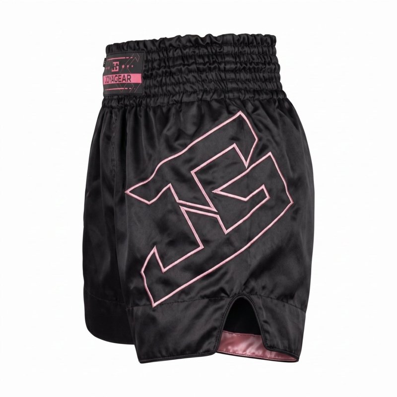 Short de Kickboxing Joyagear Strike Preto-Rosa